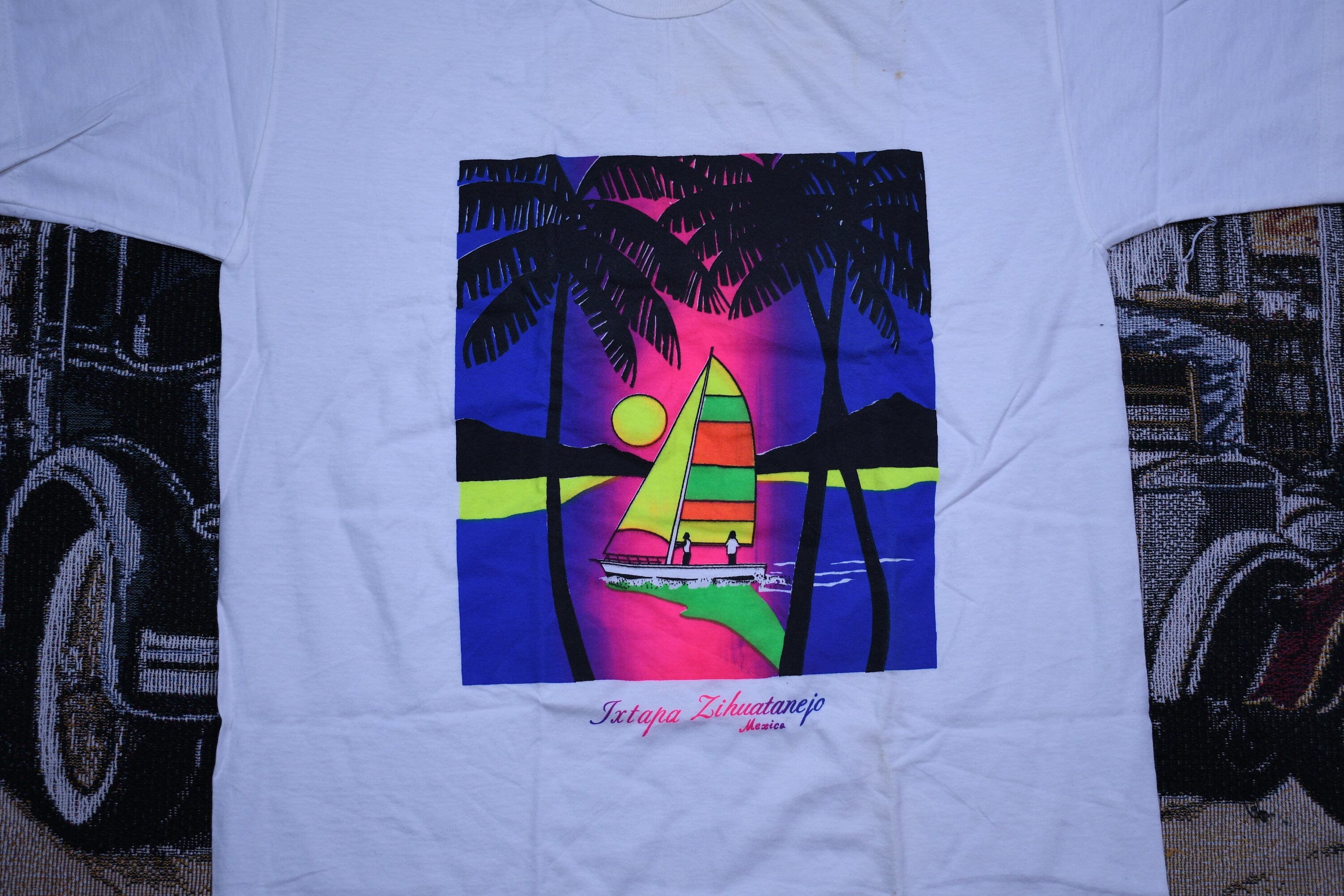 Vintage 1990s Mexico Graphic Souvenir T Shirt