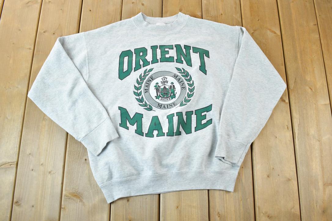 Vintage 1990s Orient Maine Souvenir Crewneck Sweatshirt Made In USA