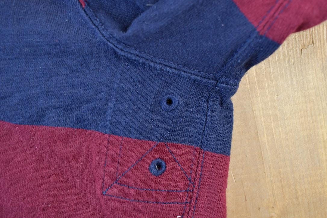 Vintage 1990s Polo By Ralph Lauren Hooded Rugby Button Up Shirt