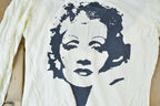 Women Vintage Vigoss Y2K Marilyn Monroe T-Shirt / Vigoss Grunge Skull Print / Contrast Stitch / Internet Famous Clothing / Over Dyed