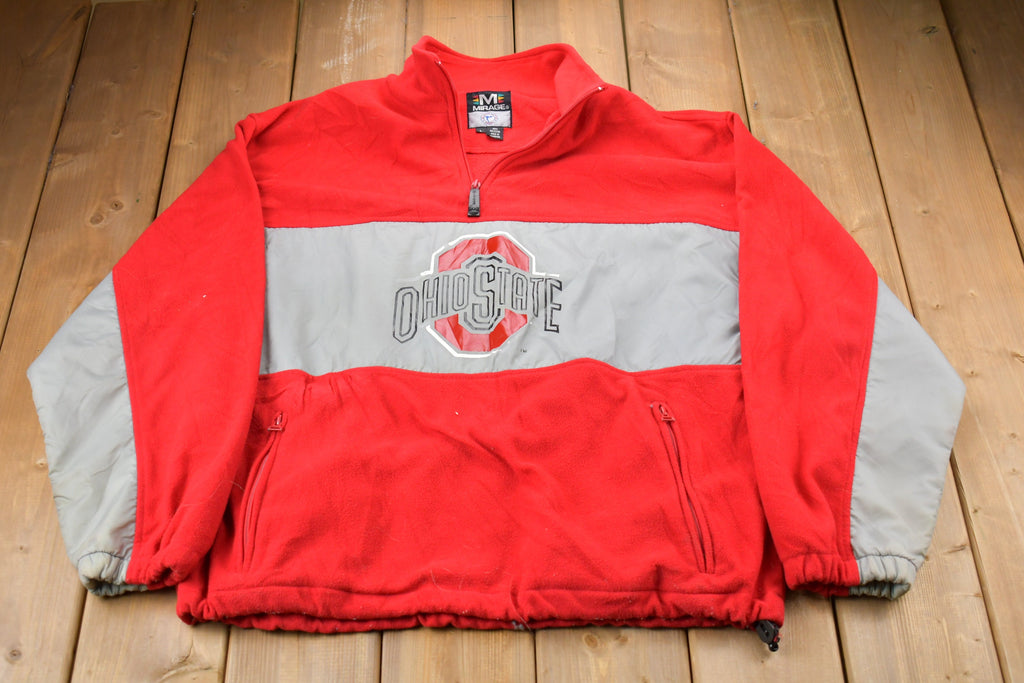 Vintage 1990s University of Ohio State Collegiate Quarter Zip Fleece