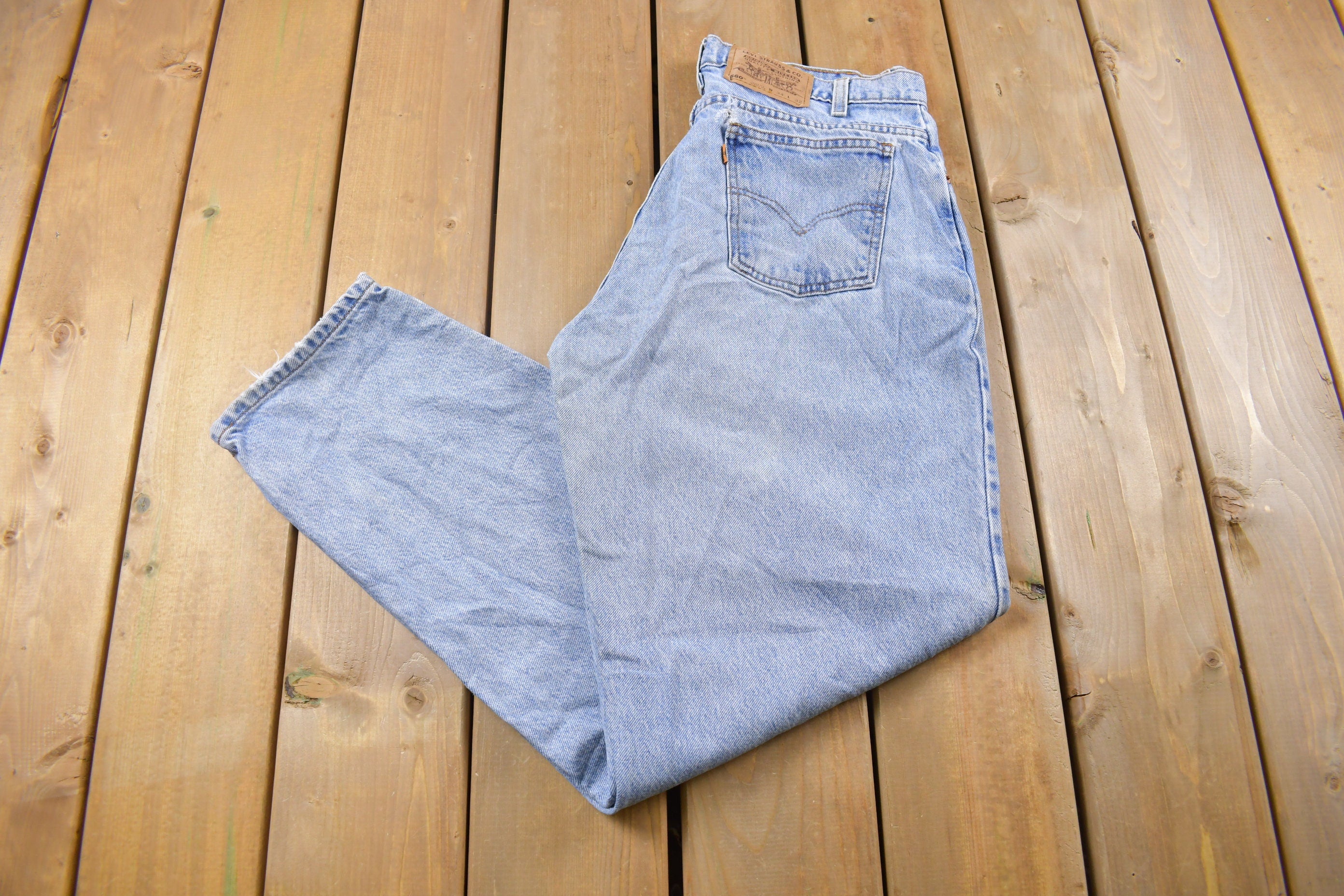 Vintage 1990s Levi's 560 Orange Tab Jeans Size 32 x 31