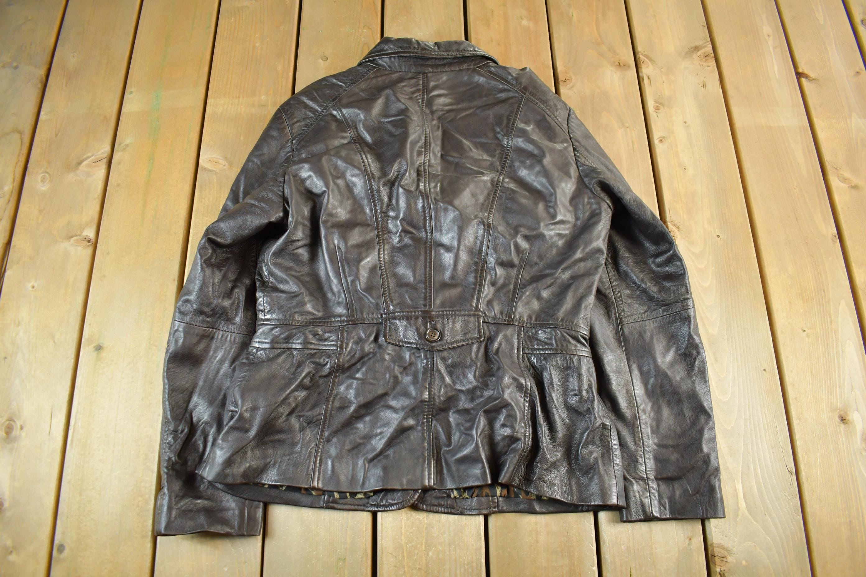 Vintage 1990s Danier Brown Leather Jacket Women's Medium /
