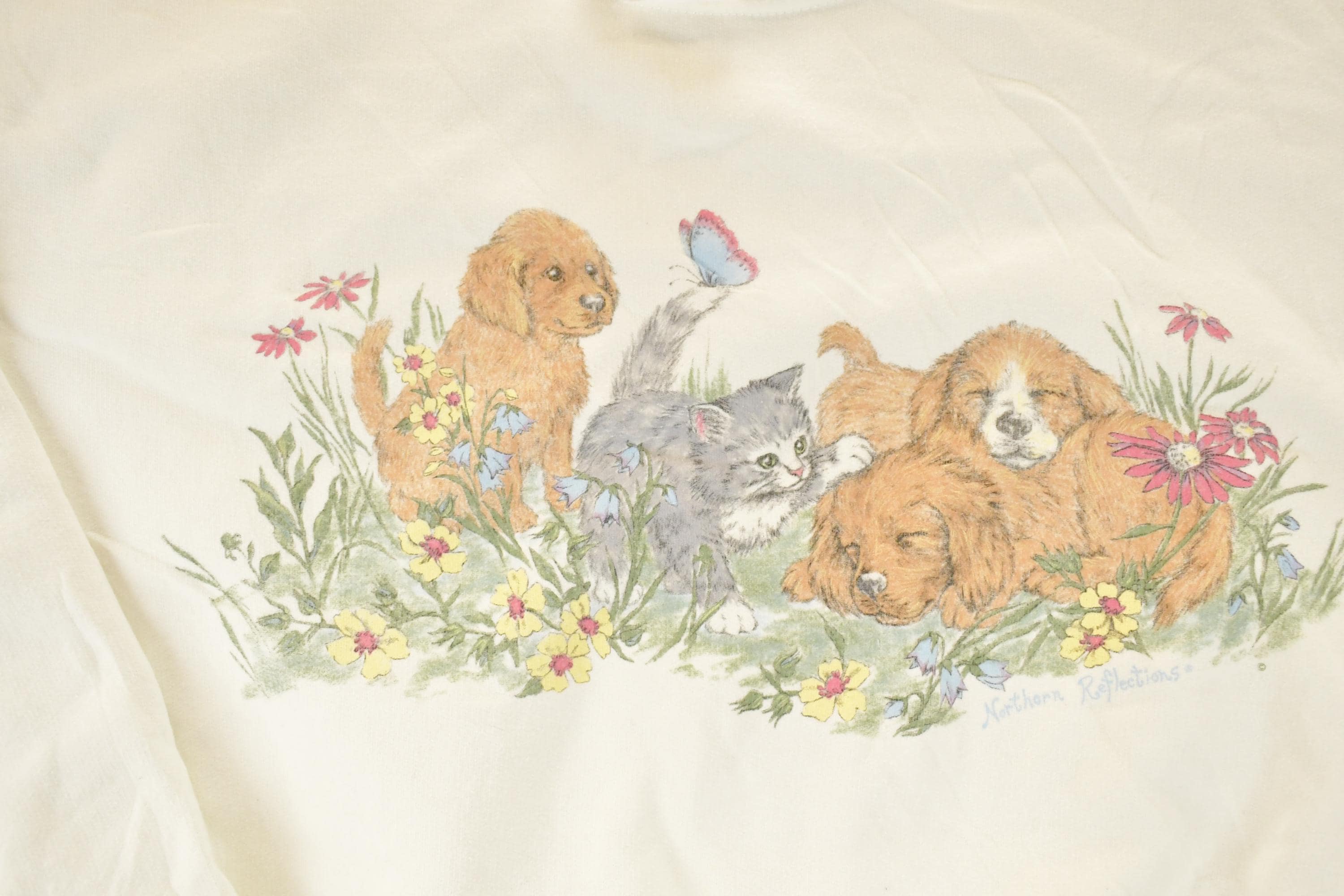 Vintage 1990s Northern Reflections Playful Puppies Crewneck Sweatshirt Women's L