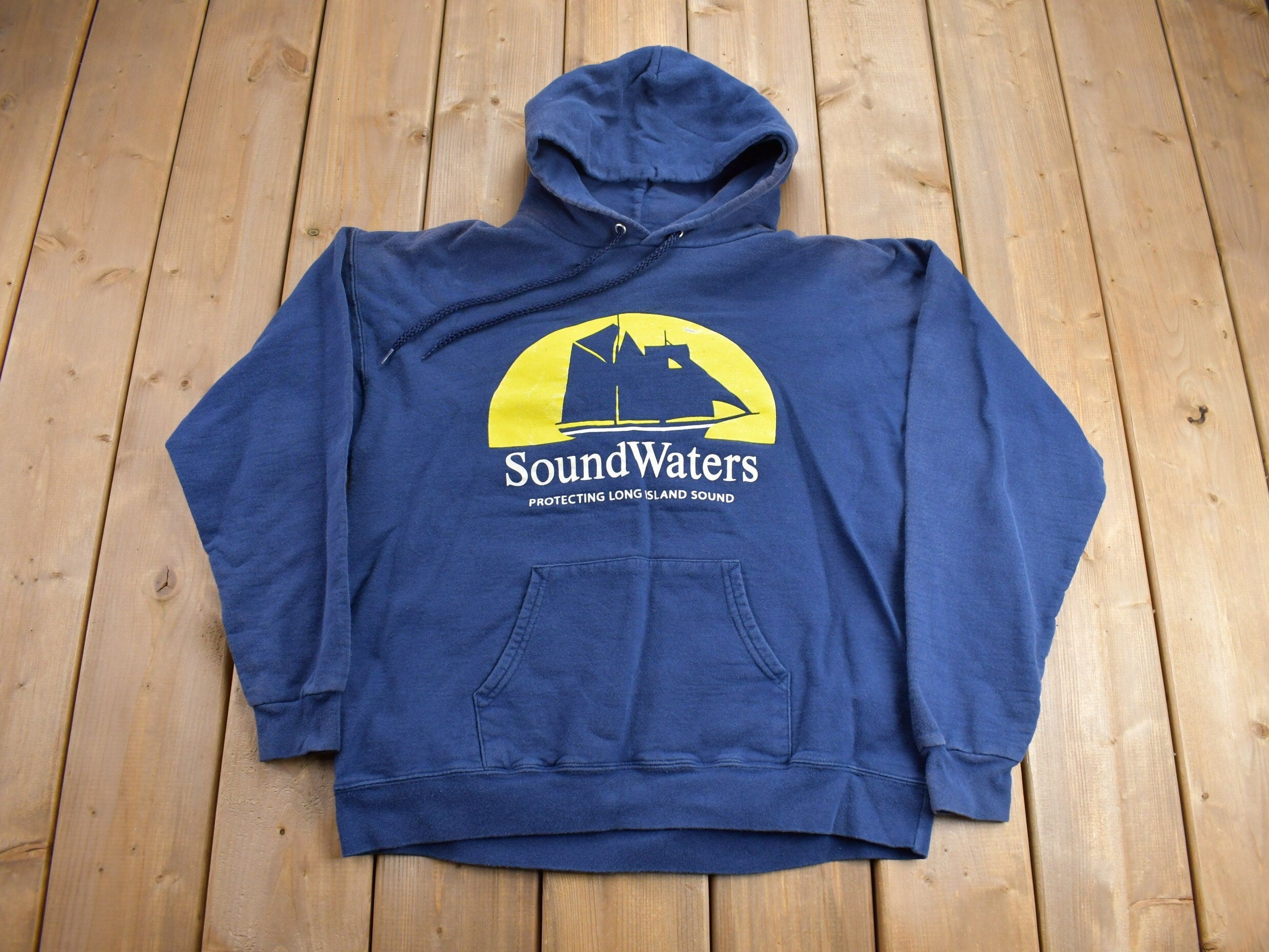 Vintage 1990s Sound Waters Graphic Hoodie