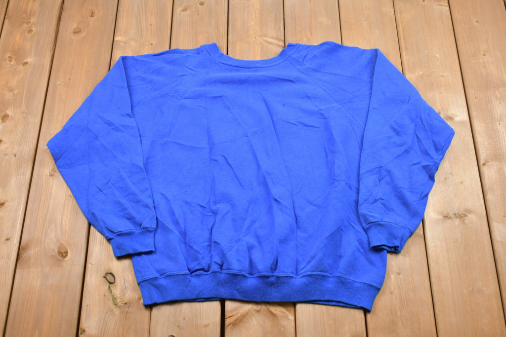 Vintage 1980s Hanes Sport Blank Raglan Crewneck Sweatshirt