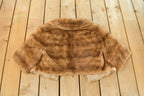 Vintage 1960s Mink Fur Cropped Jacket Women's XS