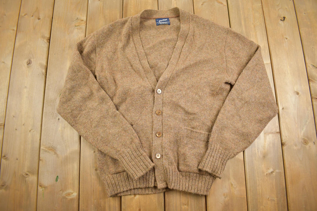 Vintage 1990s Puritan Wool Knit Cardigan Sweater - Made In USA