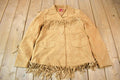 Vintage 1990s Brown Suede Fringe Jacket