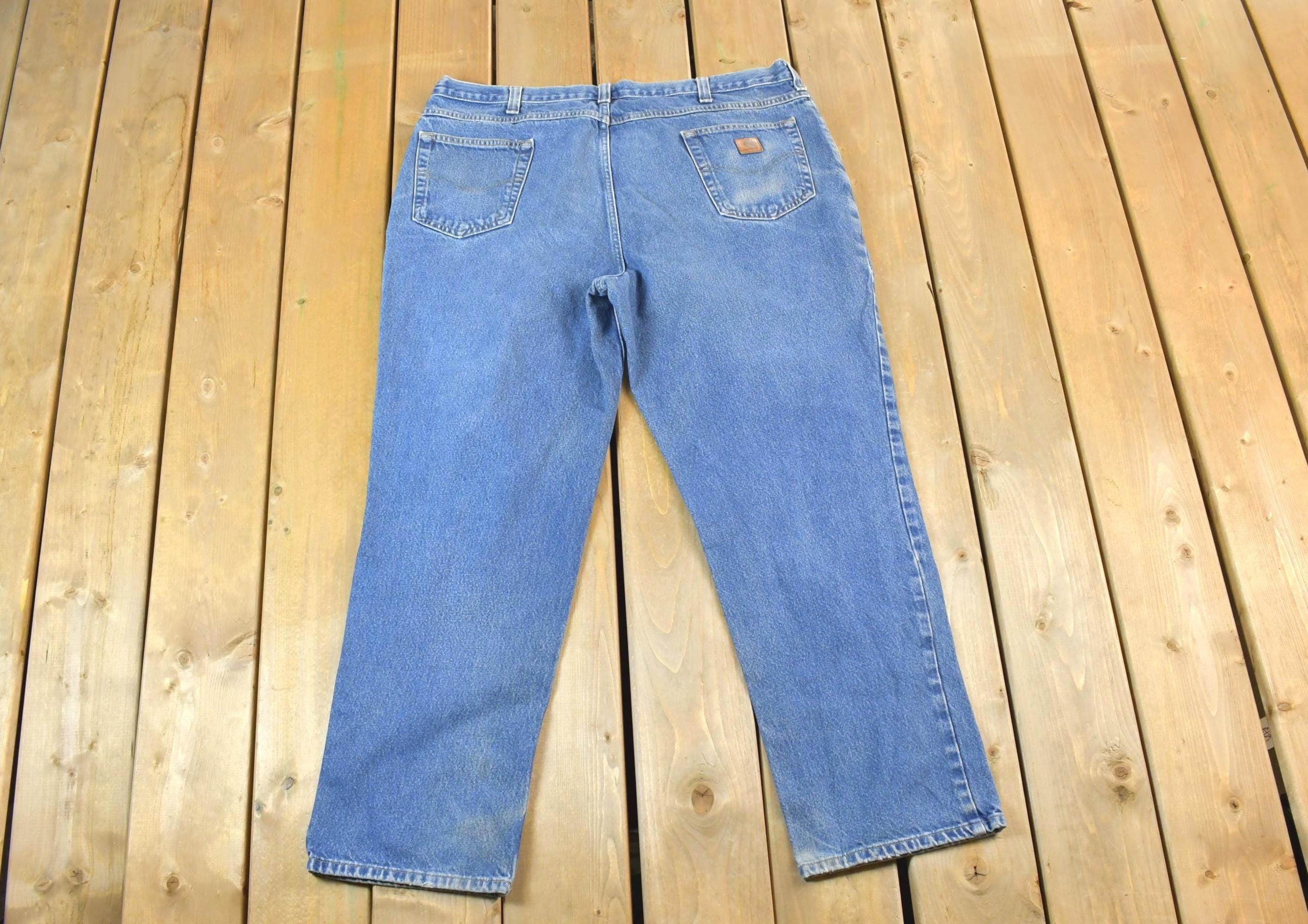 Vintage 1990s Carhartt Work Denim Jeans Size 42x32