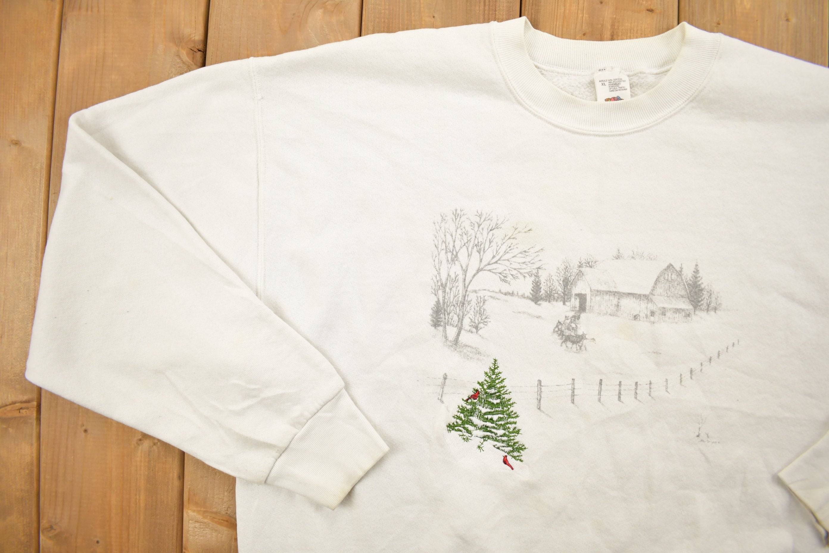 Vintage 1990s Christmas Themed Crewneck Sweatshirt