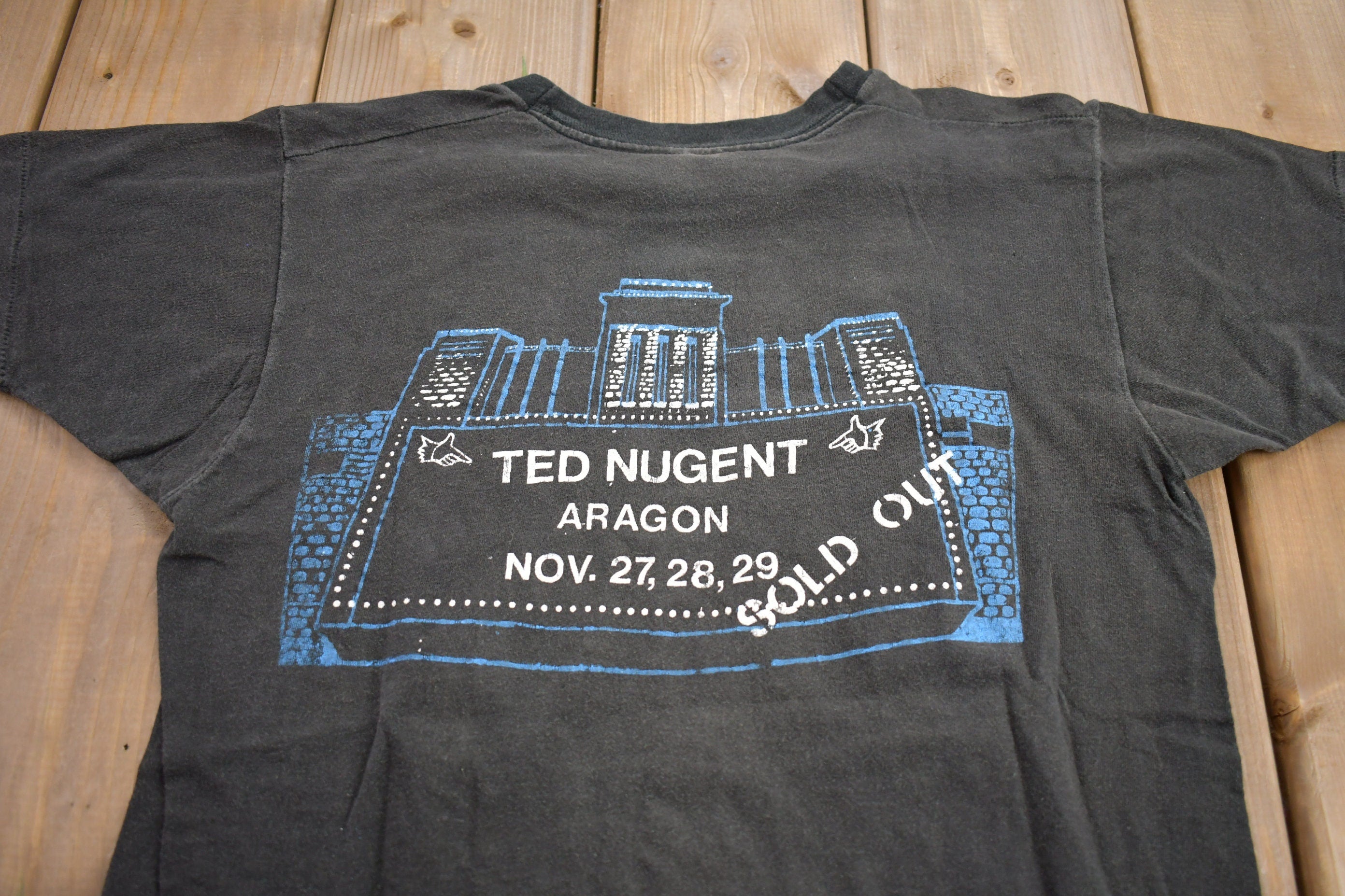 Vintage 1980s Ted Nugent Aragon Concert Band T-shirt