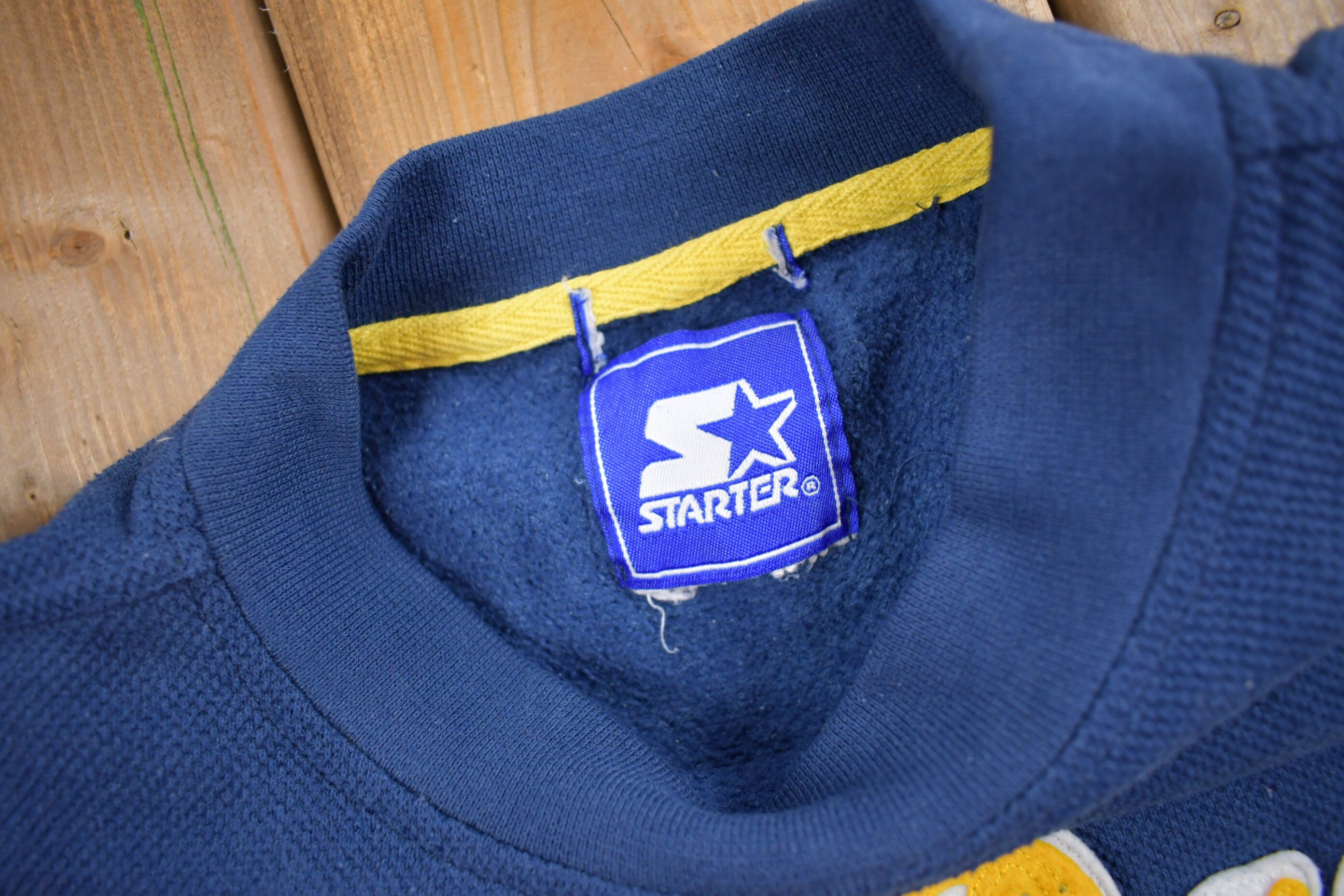Vintage 1990s University Of Notre Dame Collegiate Starter Crewneck  Embroidered  NCAA Sweatshirt  Sportswear  Americana
