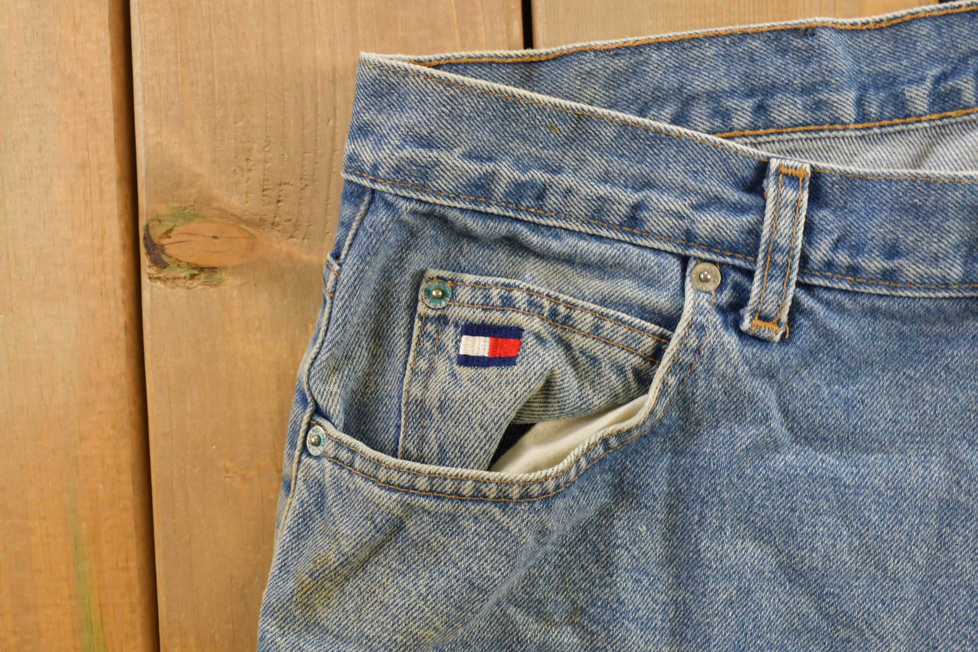 Vintage 1990s Tommy Hilfiger Denim Jeans Size 38 x 30