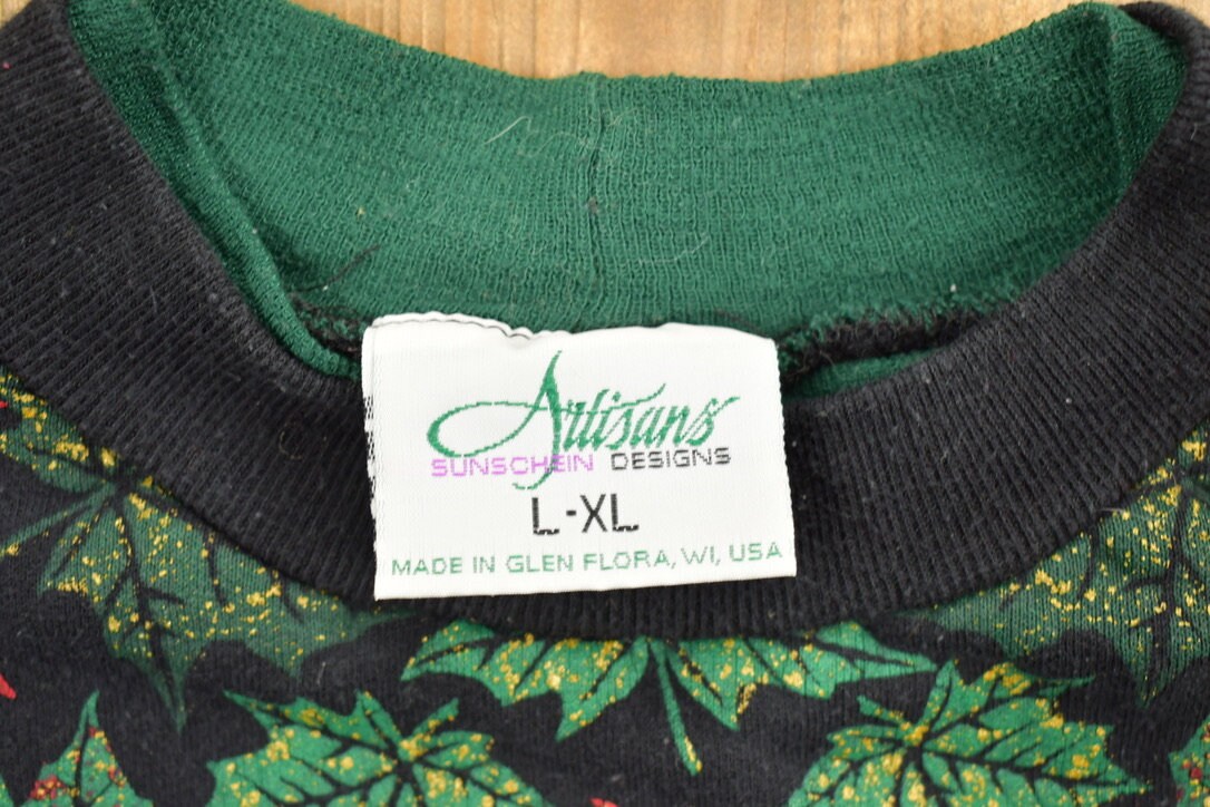 Vintage 1990s All Over Print Floral Print Crewneck
