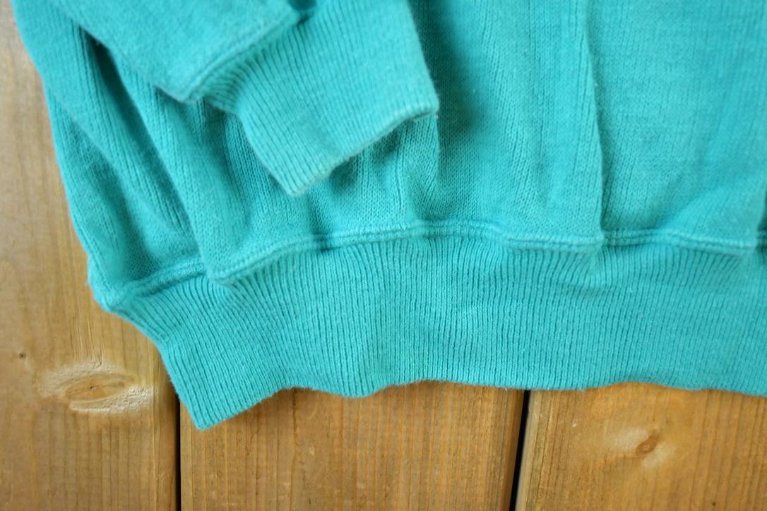 Vintage 1990s Gant Knit Abstract Pattern Quarter Button Striped Crewneck Sweater