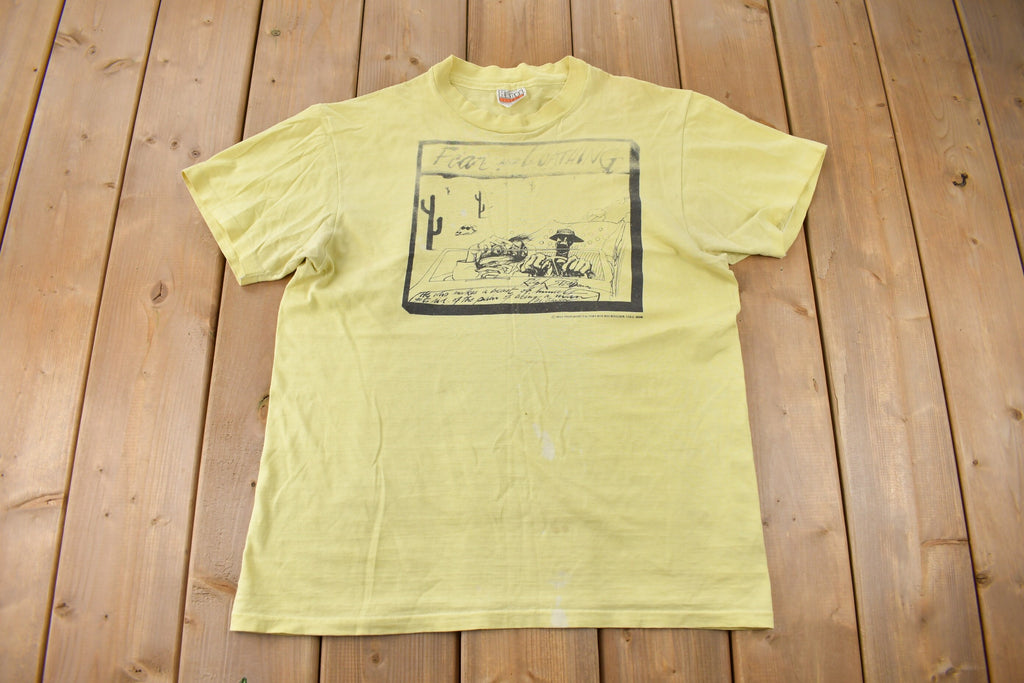 Vintage 1970S Fear and Loathing In Las Vegas Single Stitch Graphic T Shirt Made In USA Size Large