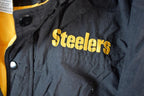 Vintage 1990s Reebok Pittsburgh Steelers Hooded Full Zip NFL Football Jacket