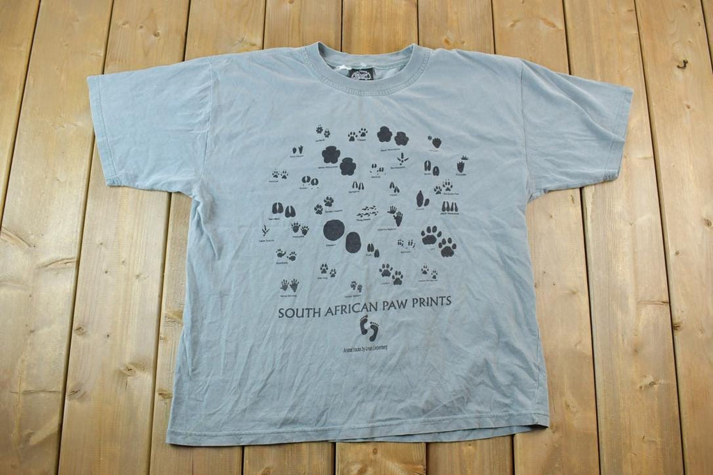 Vintage 1990s South Africa Eco Prints Souvenir T-Shirt