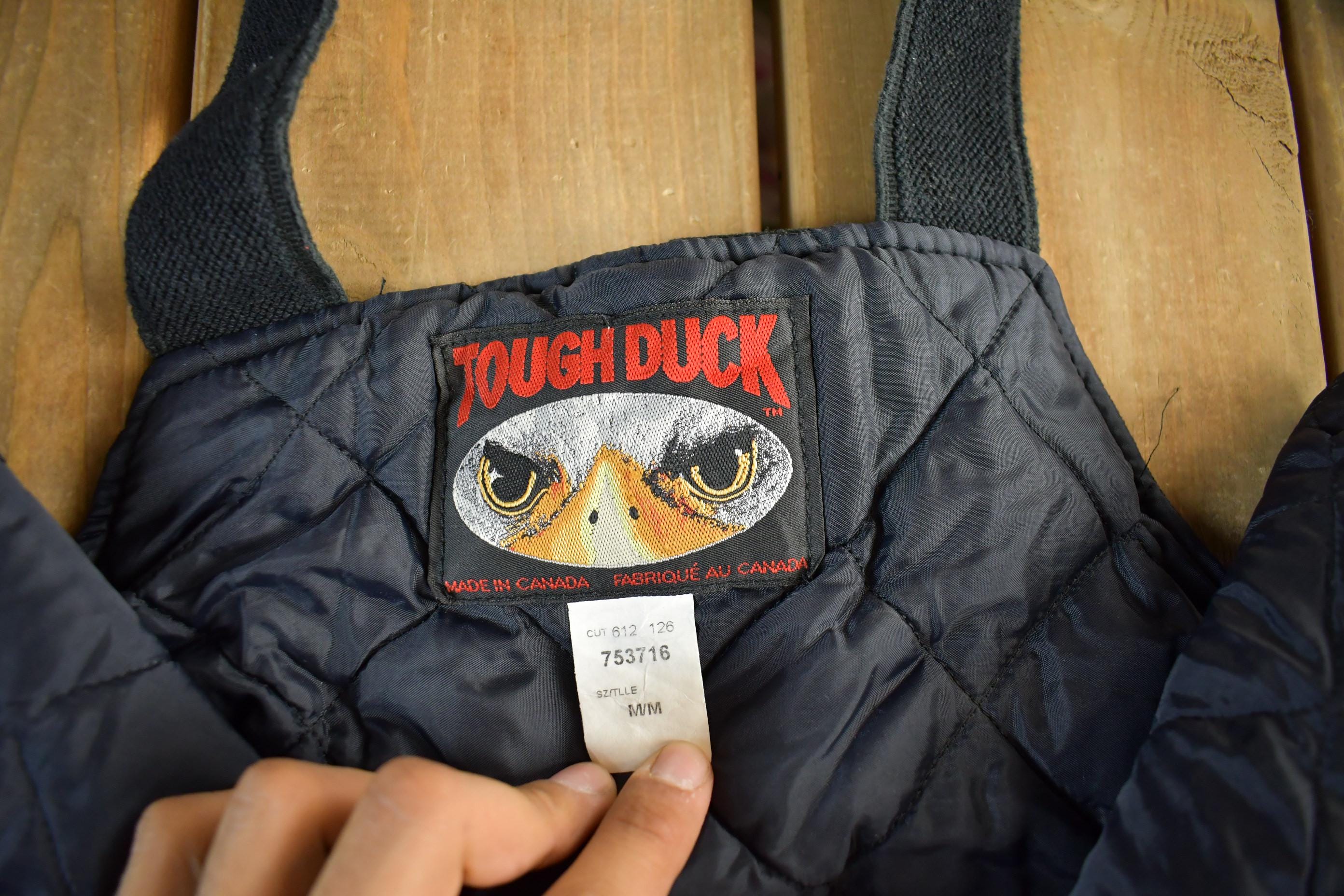 Vintage 1990s Tough Duck Double Knee Canvas Overalls Size 30 x 29  Utility Overalls  Sun Faded Distressed  Vintage Workwear