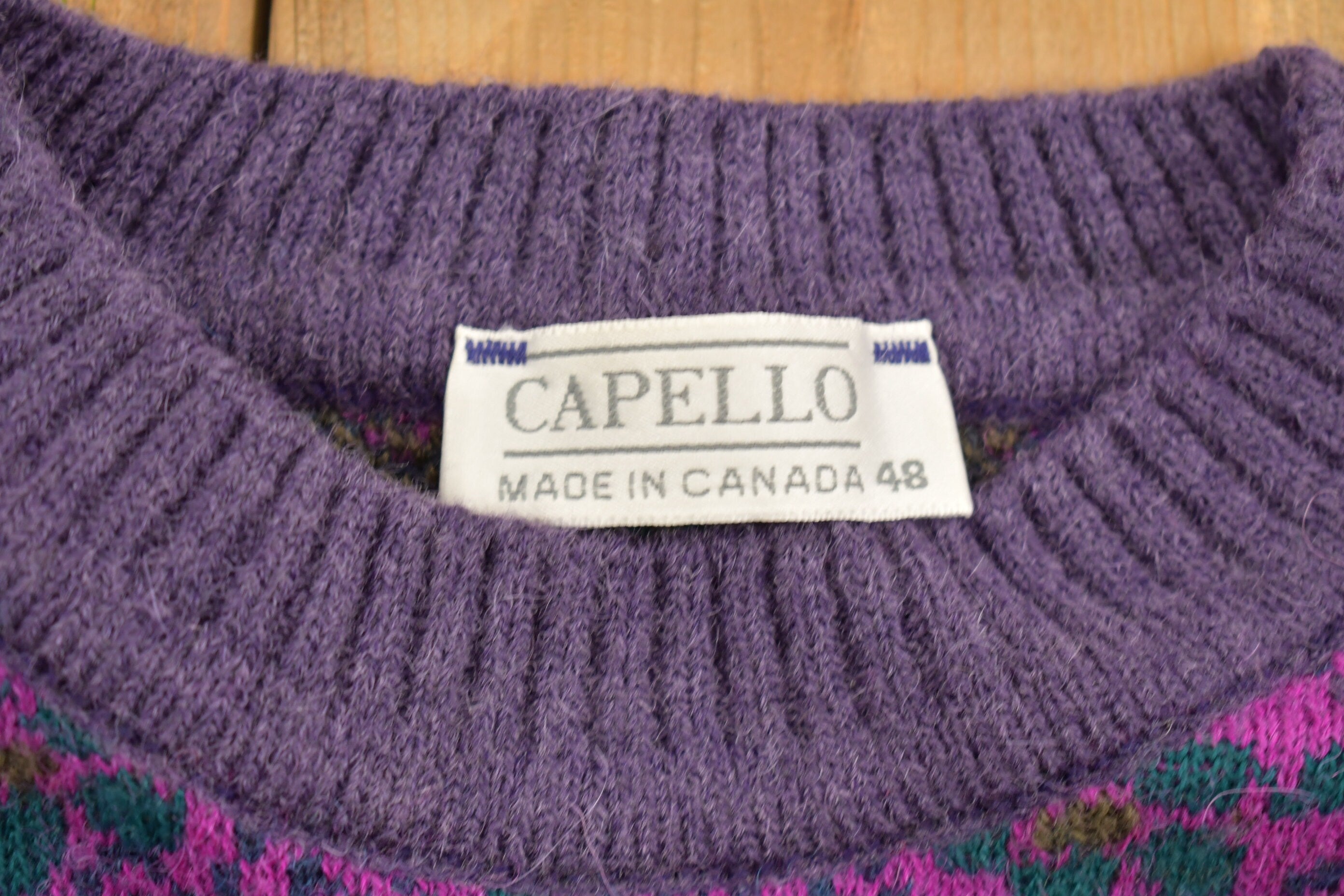 Vintage 1990s Capello Abstract Knitted Sweater