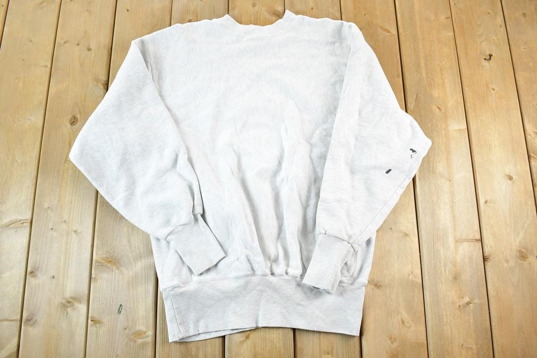 Vintage 1990s Erie Seawolves Baseball Cross Grain Crewneck Sweatshirt Made In USA Mens L