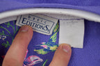 Vintage 1990s Flower Embroidery Cute Grandma Style Crewneck Sweater Made In USA - Large