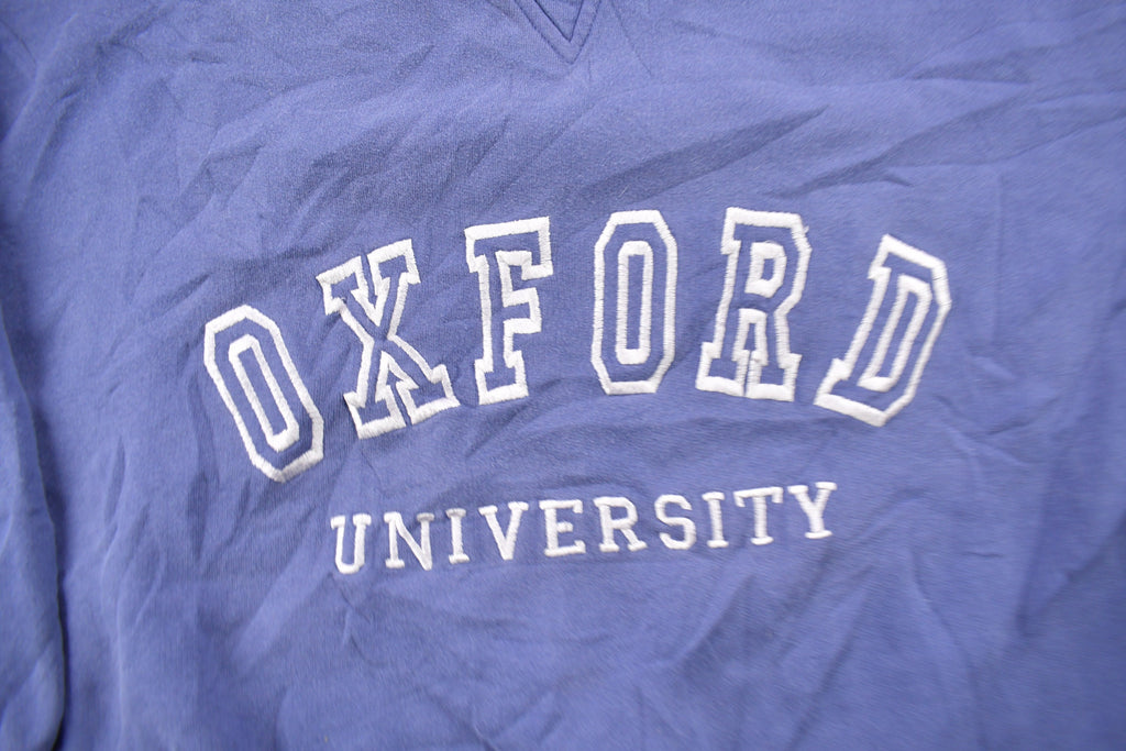 Vintage 1990s Oxford University Embroidered Collegiate Crewneck