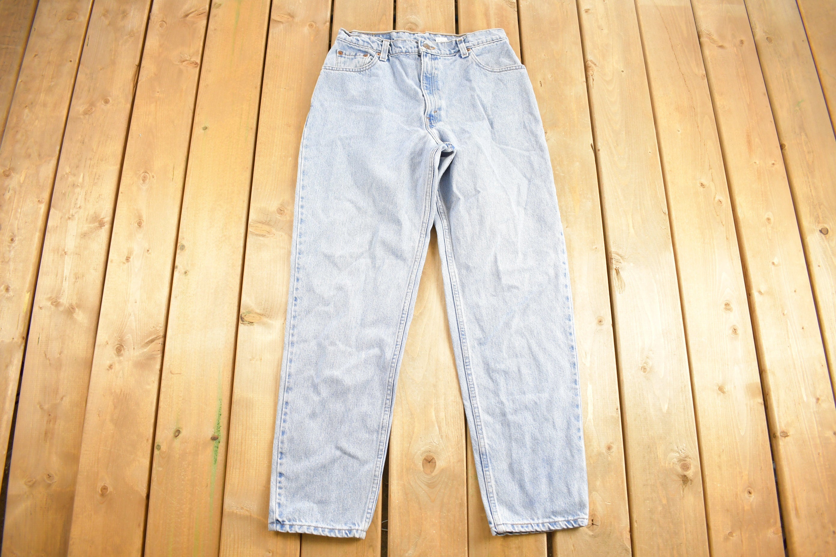 Vintage 1990s Levi's 550 Red Tab Jeans Size 30 x 30 / Blue / Light Wash / Vintage Denim / Made In USA / 90s Levi's / Straight Cut