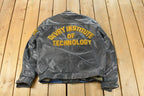 Vintage 1970s DeVry Institute of Technology Collegiate Lined Leather Jacket Men's Large