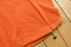 Vintage 1990s American Eagle Quarter Zip Orange Deep Pile Fleece Sweater Mens L /