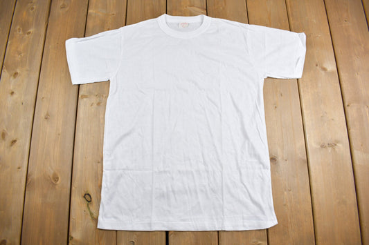 Vintage 1980s Blank White T Shirt / Made in Canada / Vintage T Shirt / Streetwear /