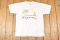 Vintage 1990s Cayman Islands Cartoon Sailboats Souvenir Travel T-Shirt Men's L