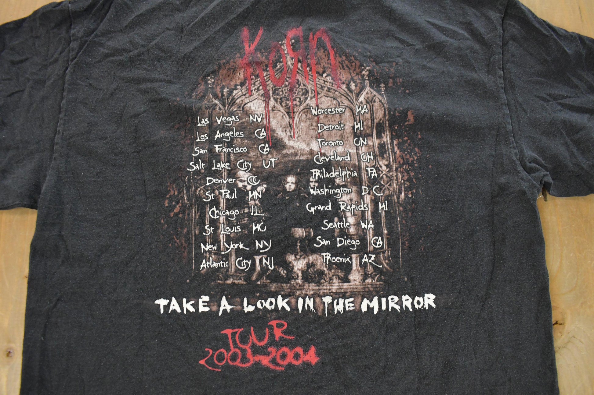 Vintage 2003 Korn Take a Look in the Mirror Graphic Band T-Shirt Men's M