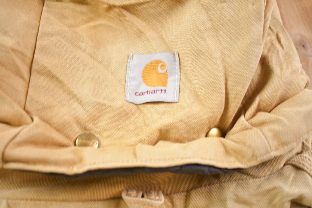 Vintage 1990s Carhartt Hooded Mens Traditional Coat