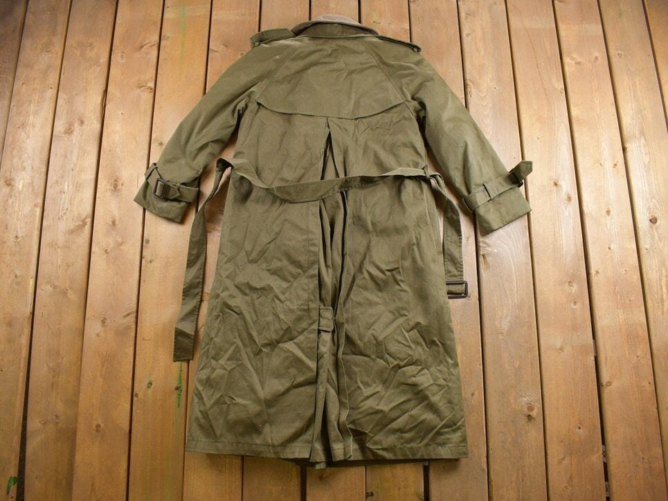 Vintage 1980s Charles Klein Full Length Trench Coat