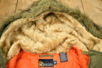 Vintage 1990s Nautica Jeans Co Fur Hood Winter Parka Jacket