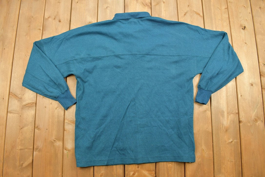 Vintage 1990s Color Block Rugby Sweatshirt