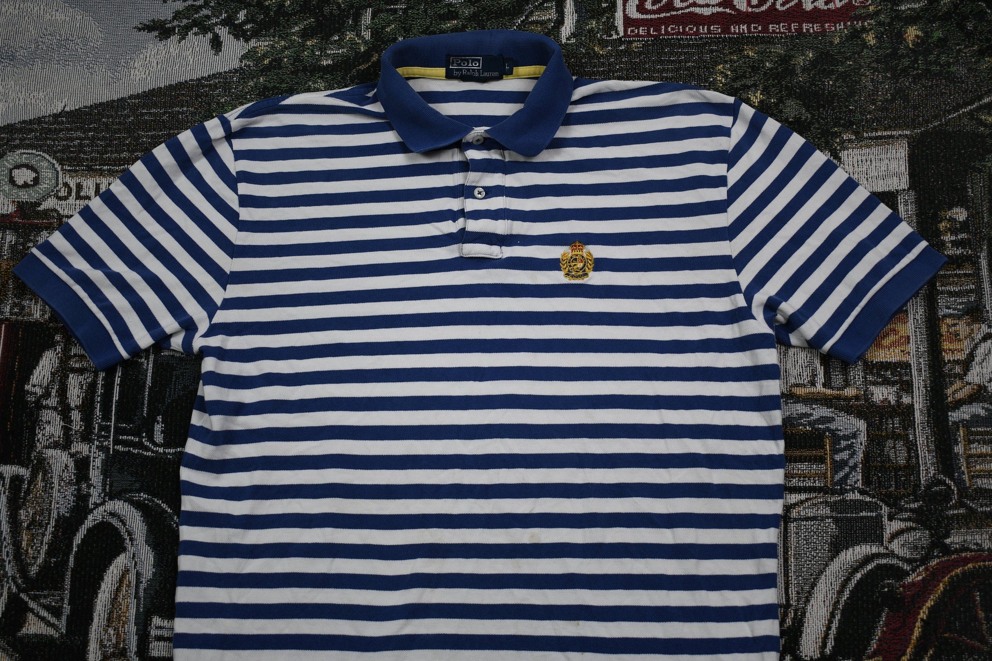 Vintage 1990s Polo Ralph Lauren Striped Crest Shirt