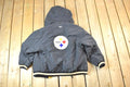 Vintage 1990s Reebok Pittsburgh Steelers Hooded Full Zip NFL Football Jacket