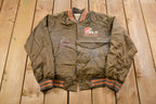 Vintage 1980s Cleveland Browns NFL Chalkline Satin Bomber Jacket