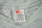 Vintage 1990s Single Stitch Hanes Blank Green T Shirt Size XL