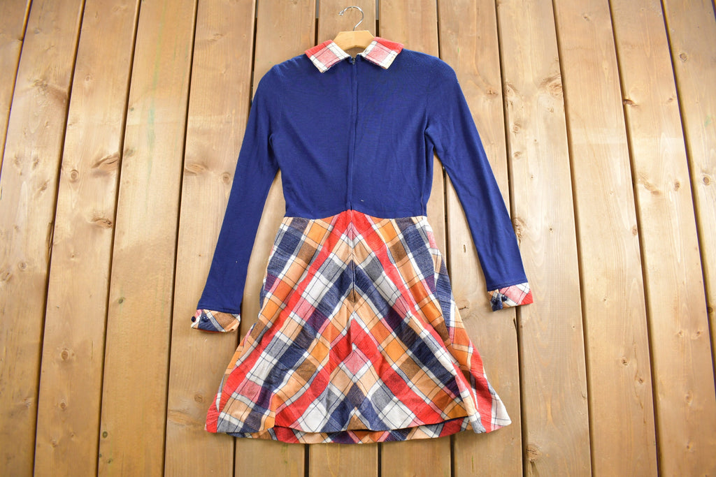 Vintage 1970s & Wool Plaid Dress