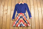 Vintage 1970s & Wool Plaid Dress