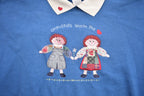 Vintage 1990s Cute Grandparent Embroidered Collared Sweater