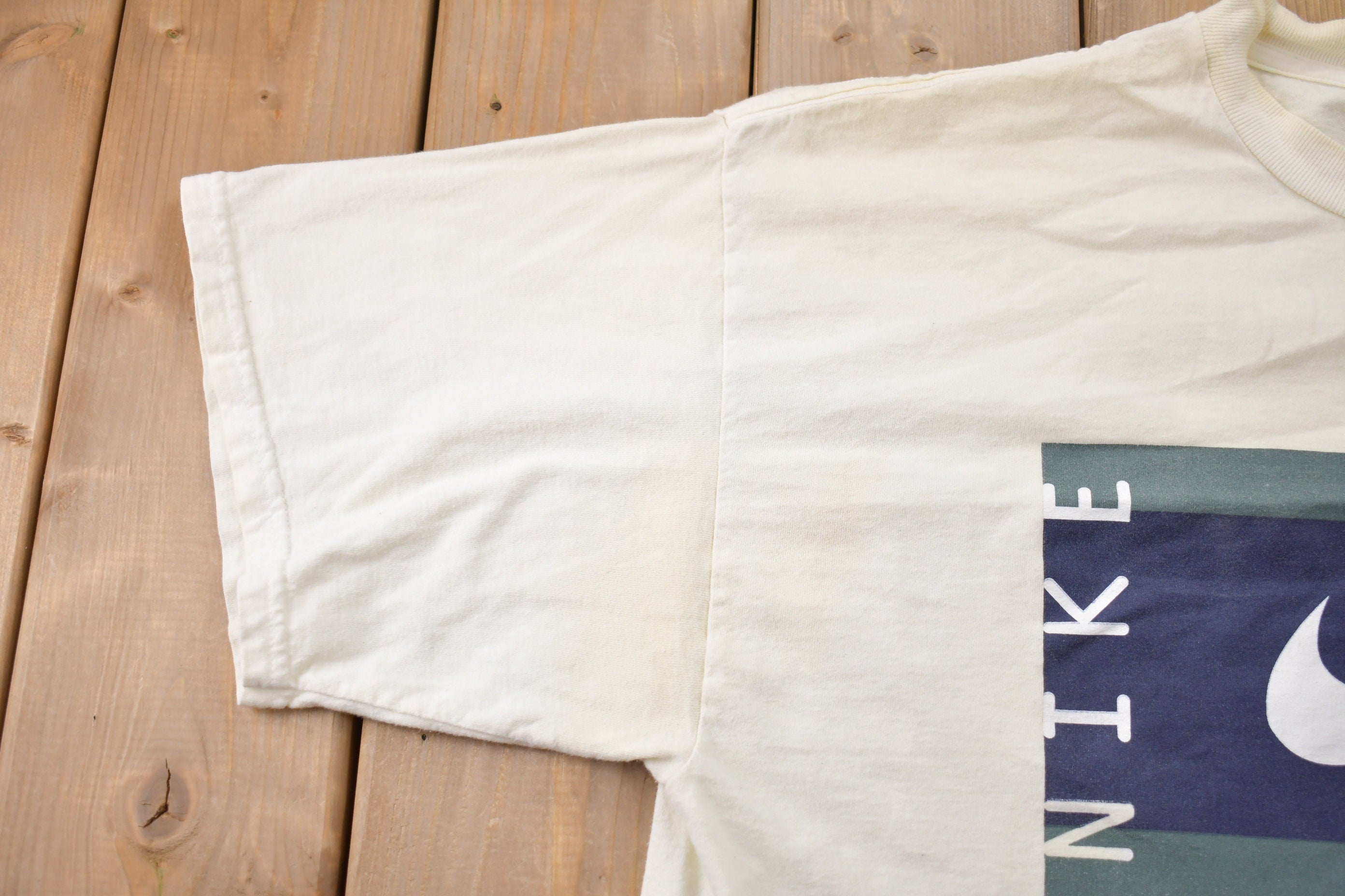 Vintage 1990s Nike Middle Swoosh Big Graphic T-Shirt