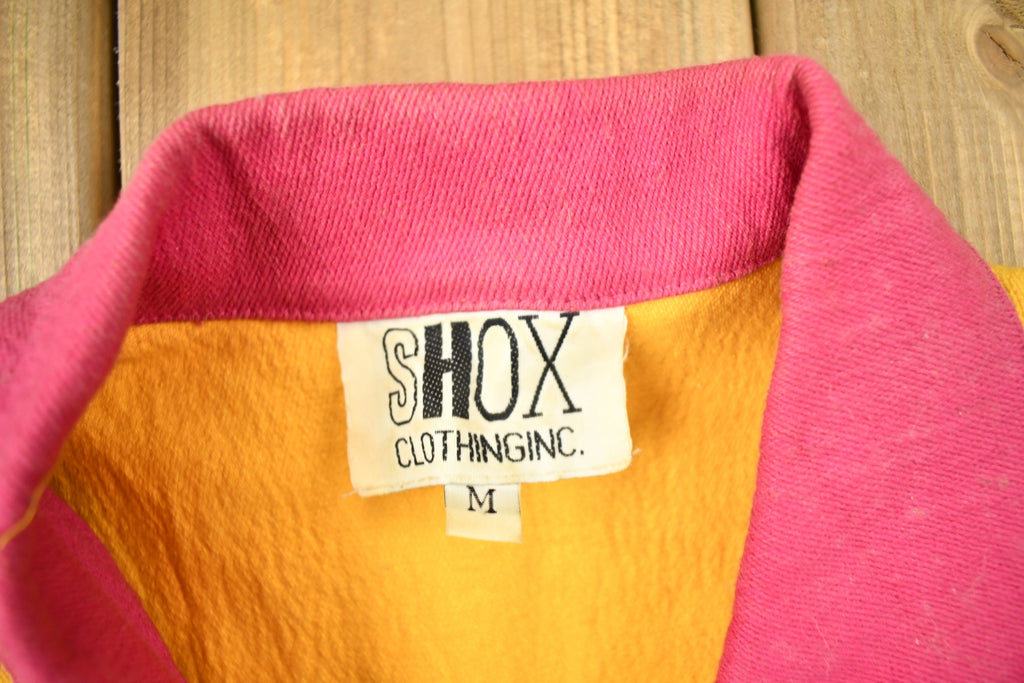 Vintage 1990s Women's Yellow Button Up Blazer