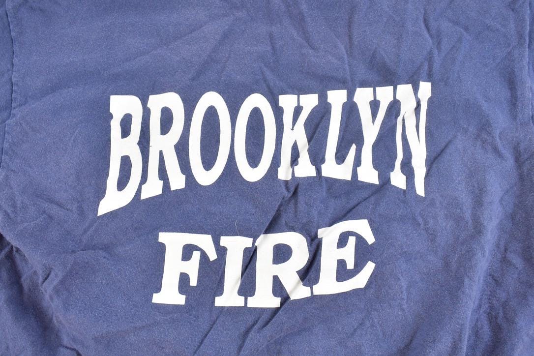 Vintage 1990s Brooklyn Ohio Fire Souvenir T-Shirt