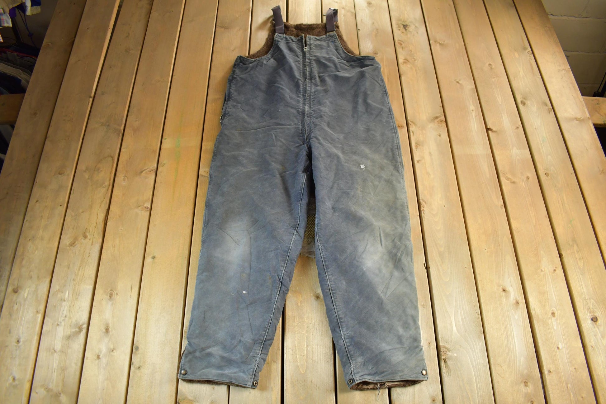 Vintage 1940s Navy Deck Bib Overalls WWII Men's Large