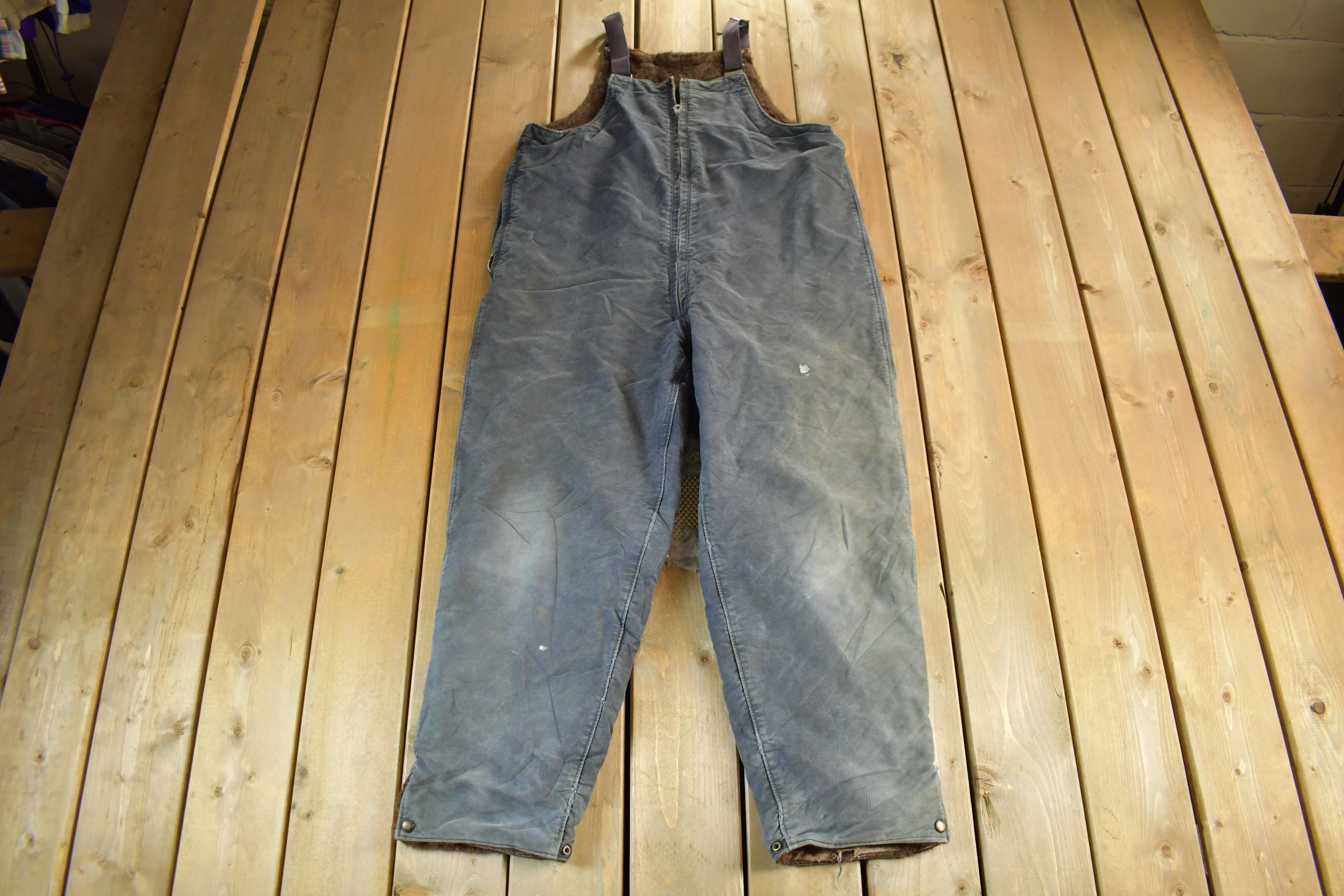 Vintage 1940s Navy Deck Bib Overalls WWII Men's Large